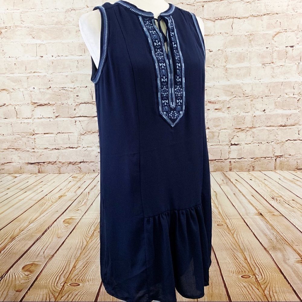 Fleur Bleue Sleeveless drop waist dress